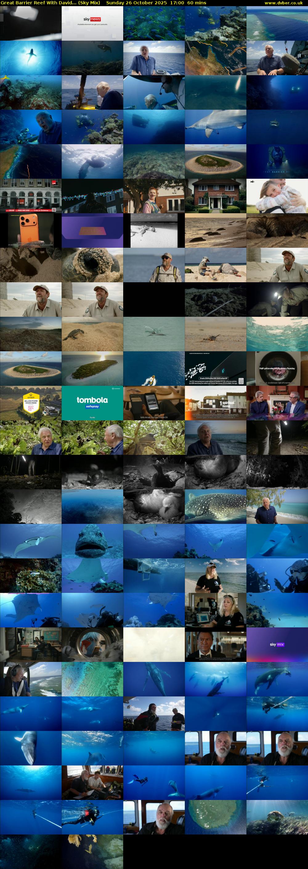 Great Barrier Reef With David... (Sky Mix) Sunday 26 October 2025 17:00 - 18:00