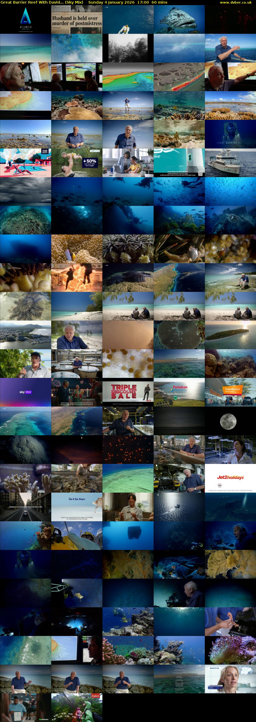 Great Barrier Reef With David... (Sky Mix) Sunday 4 January 2026 17:00 - 18:00