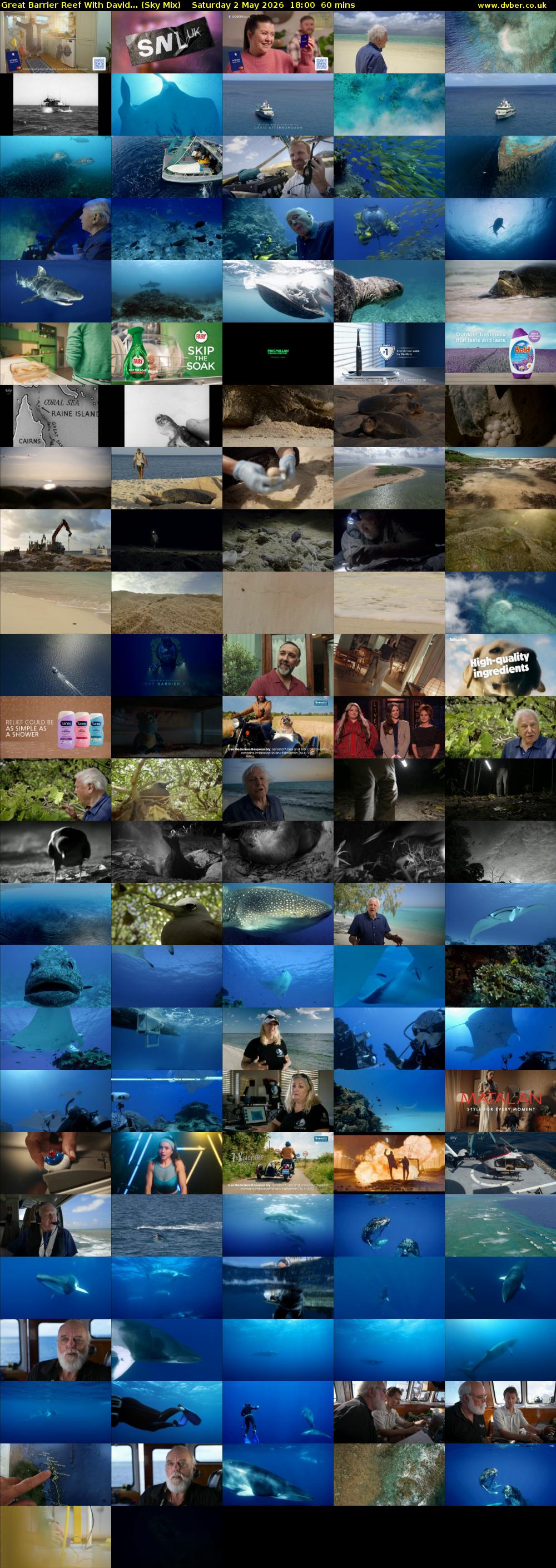Great Barrier Reef With David... (Sky Mix) Saturday 2 May 2026 18:00 - 19:00