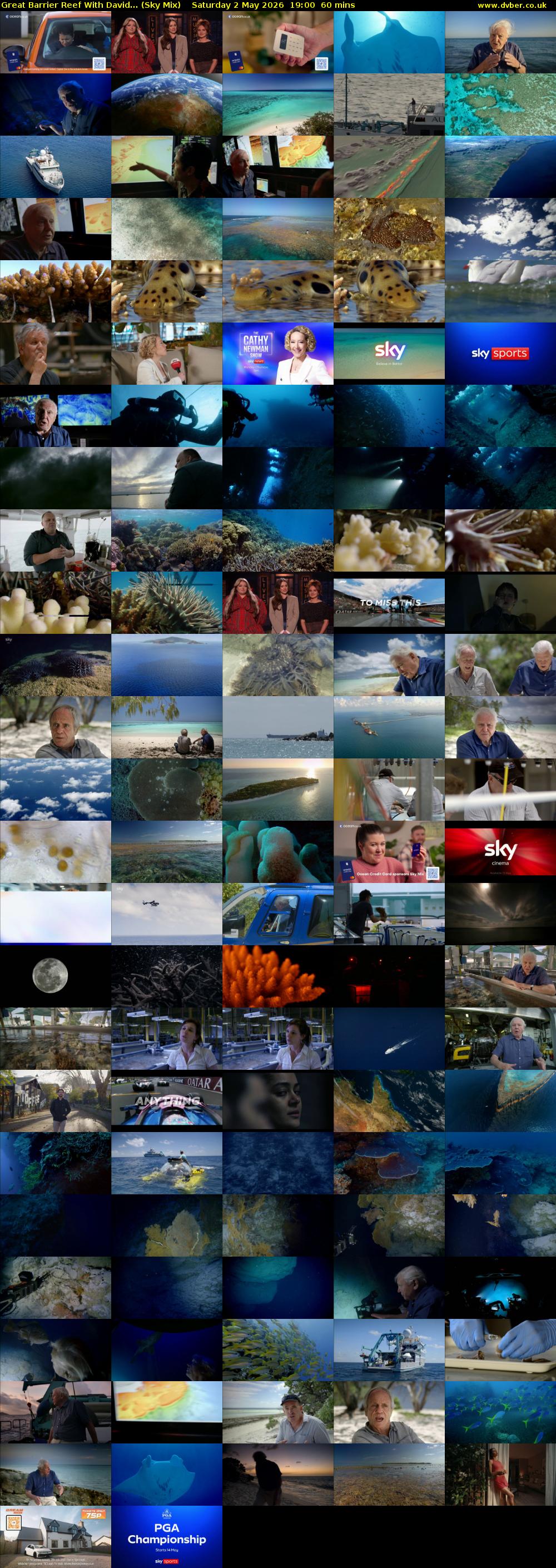 Great Barrier Reef With David... (Sky Mix) Saturday 2 May 2026 19:00 - 20:00