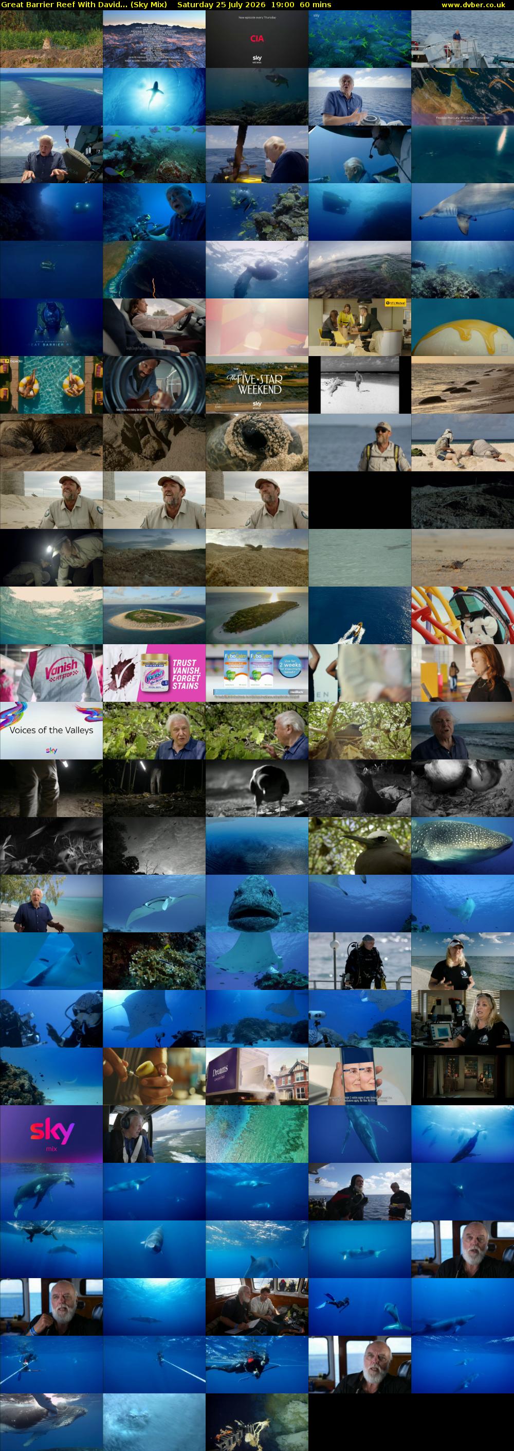Great Barrier Reef With David... (Sky Mix) Saturday 25 July 2026 19:00 - 20:00