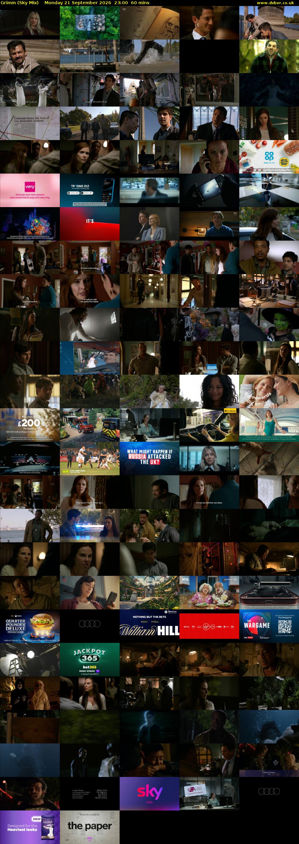 Grimm (Sky Mix) Monday 21 September 2026 23:00 - 00:00