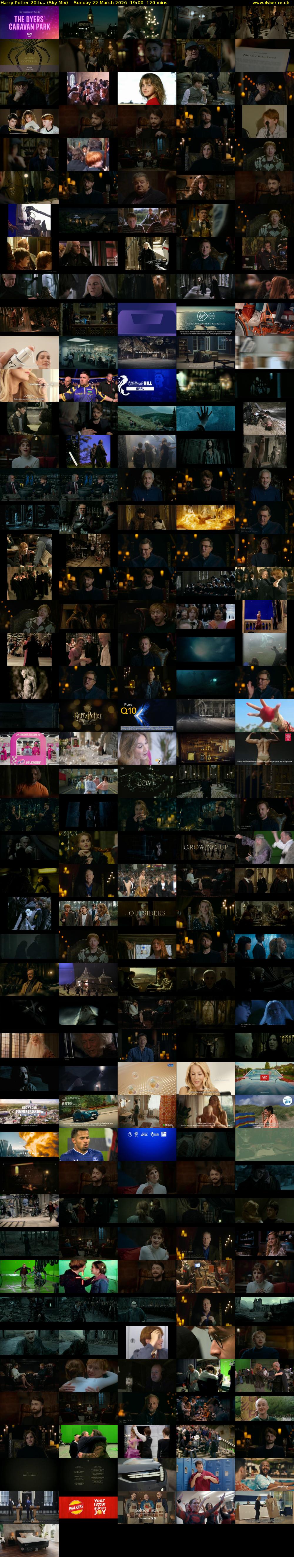 Harry Potter 20th... (Sky Mix) Sunday 22 March 2026 19:00 - 21:00