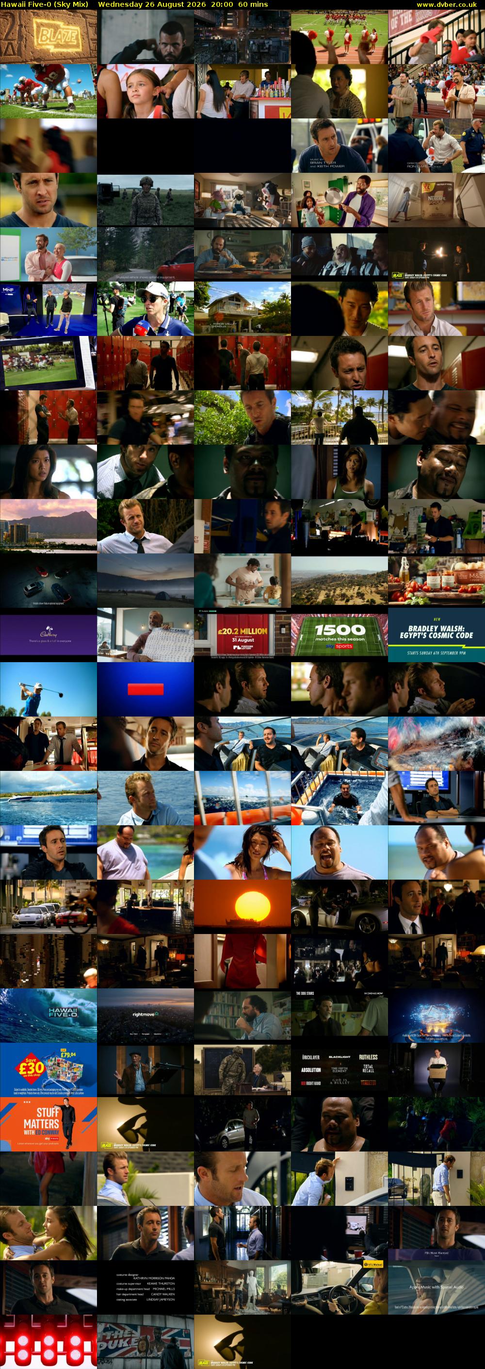 Hawaii Five-0 (Sky Mix) Wednesday 26 August 2026 20:00 - 21:00
