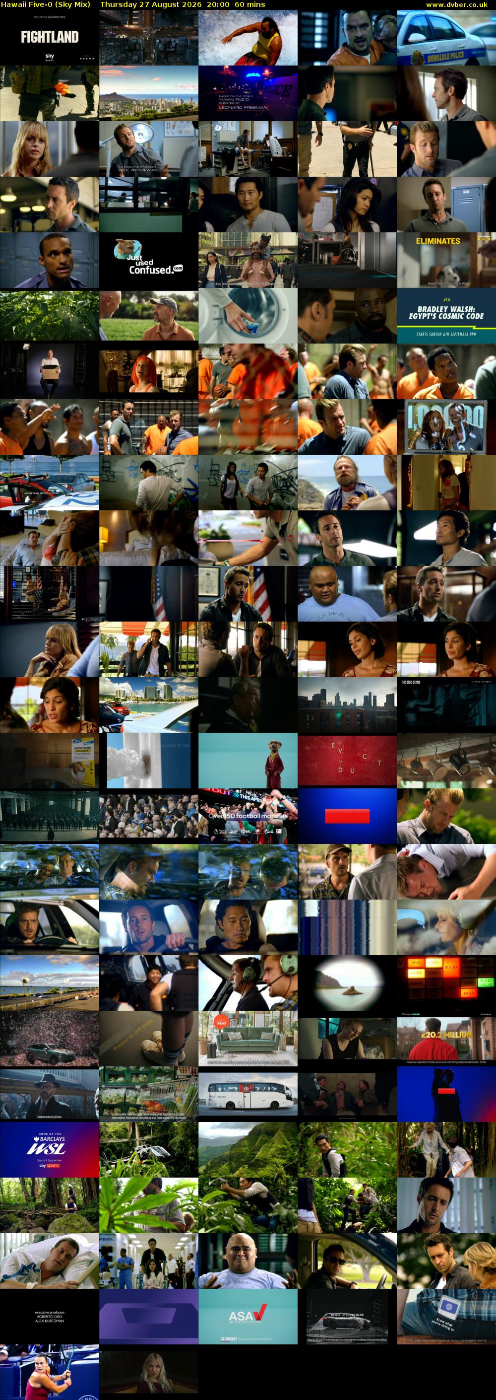 Hawaii Five-0 (Sky Mix) Thursday 27 August 2026 20:00 - 21:00
