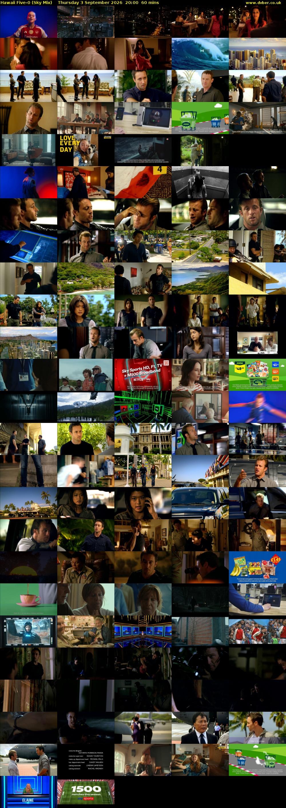 Hawaii Five-0 (Sky Mix) Thursday 3 September 2026 20:00 - 21:00