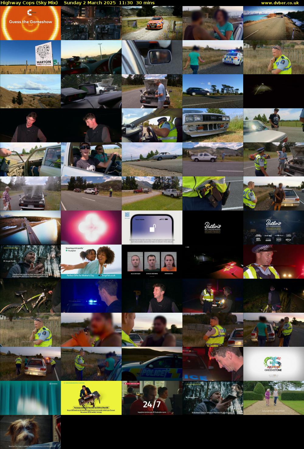 Highway Cops (Sky Mix) Sunday 2 March 2025 11:30 - 12:00