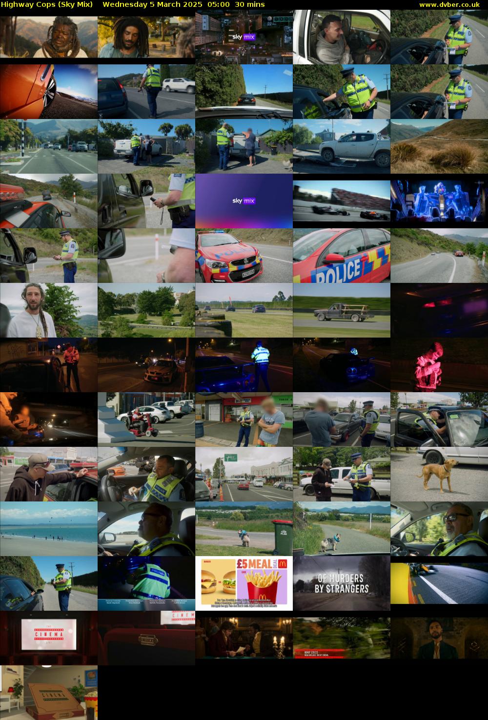 Highway Cops (Sky Mix) Wednesday 5 March 2025 05:00 - 05:30