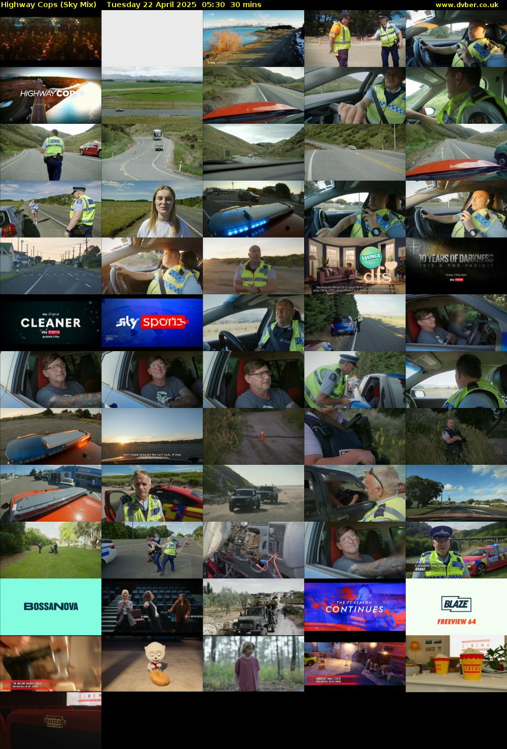 Highway Cops (Sky Mix) Tuesday 22 April 2025 05:30 - 06:00