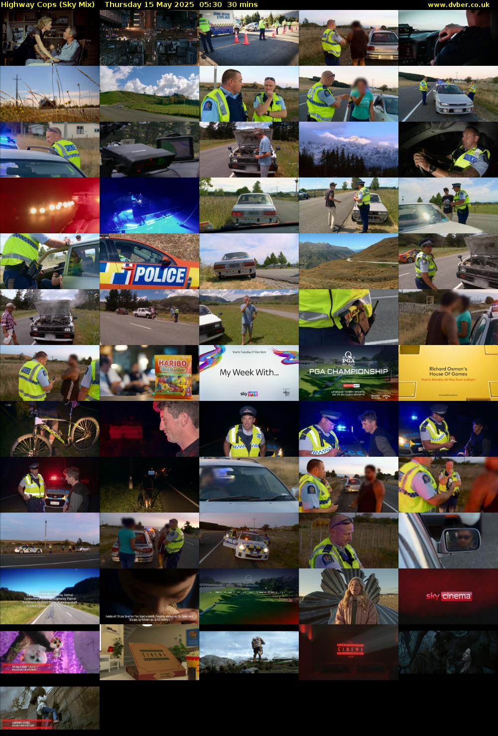 Highway Cops (Sky Mix) Thursday 15 May 2025 05:30 - 06:00