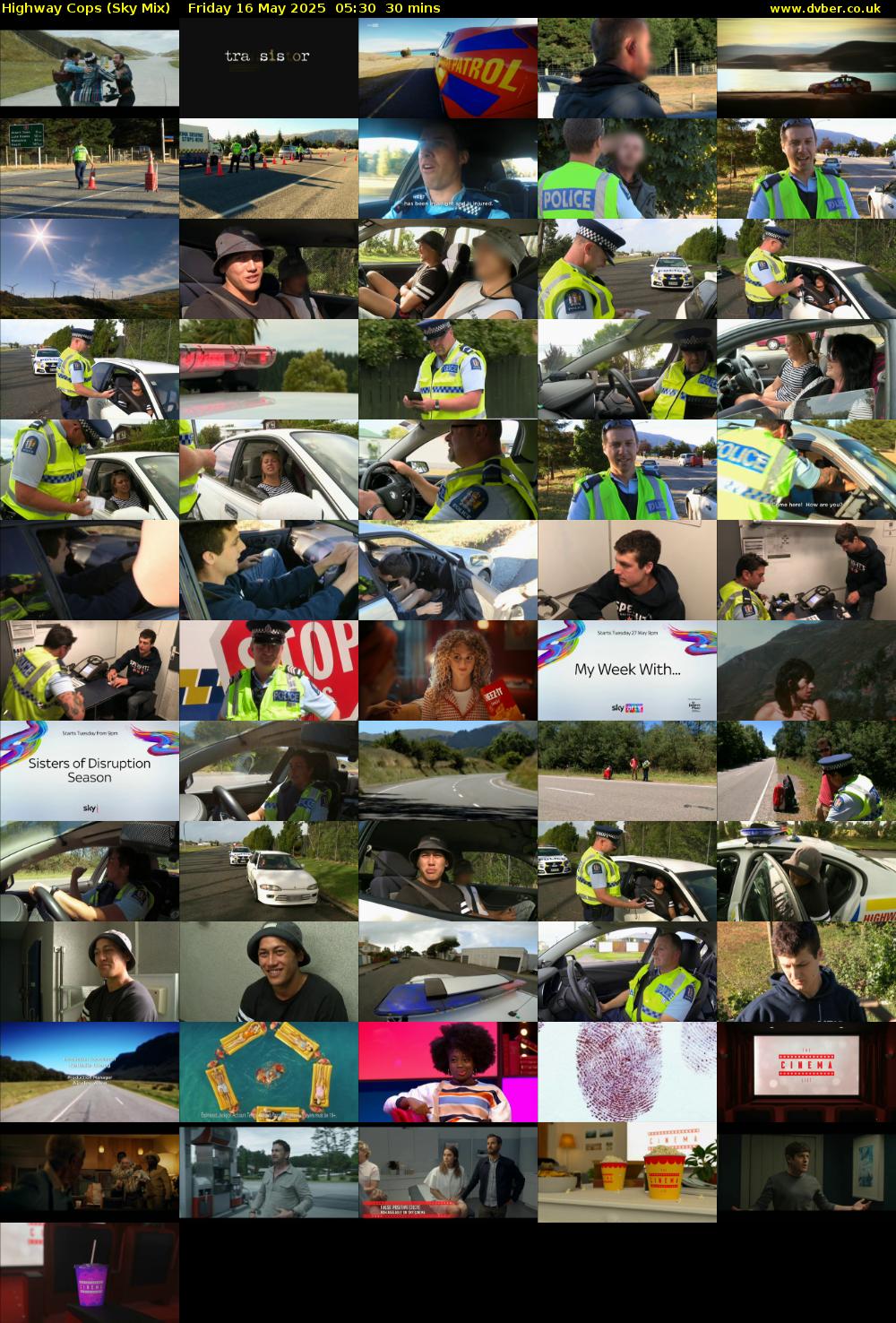 Highway Cops (Sky Mix) Friday 16 May 2025 05:30 - 06:00