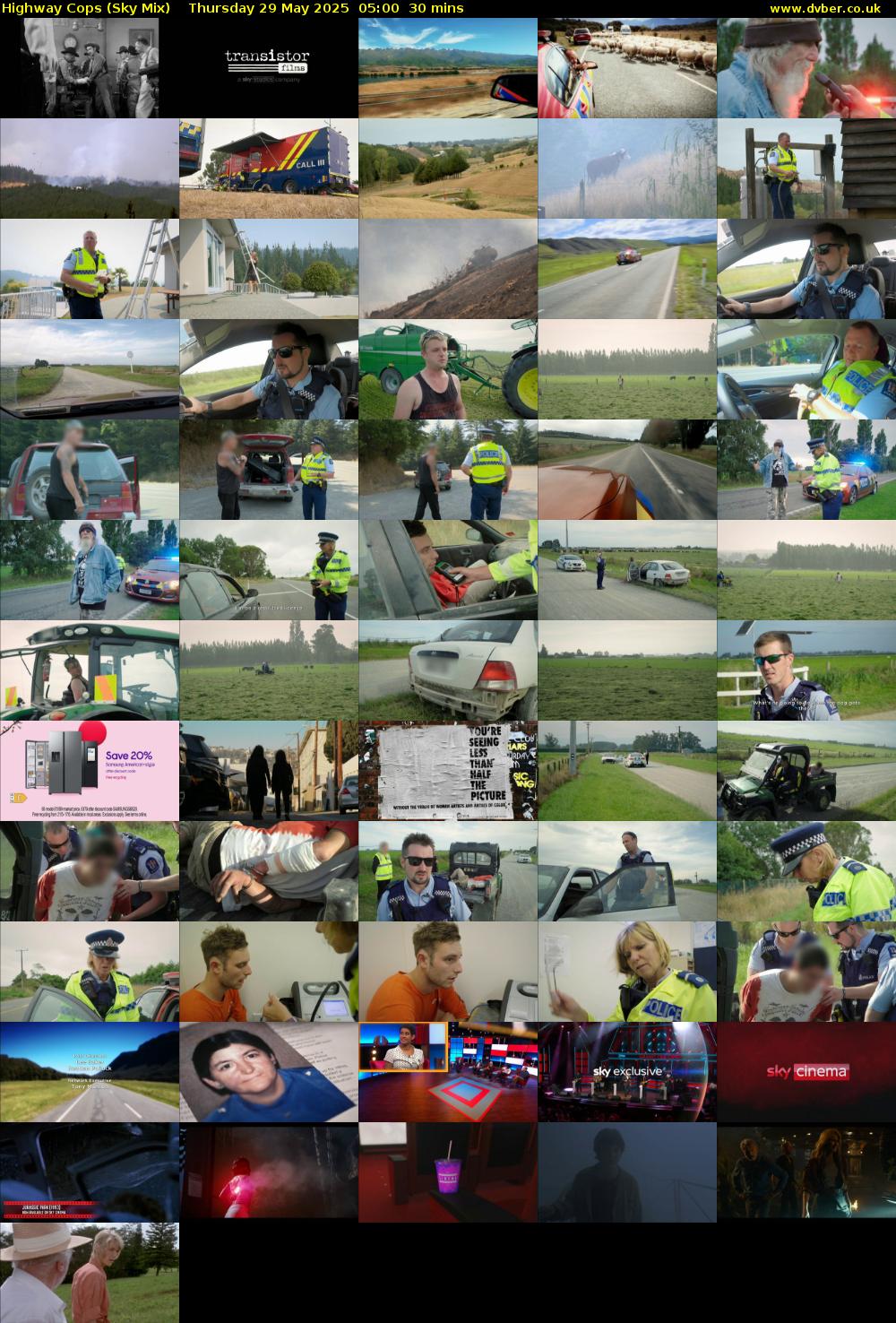 Highway Cops (Sky Mix) Thursday 29 May 2025 05:00 - 05:30