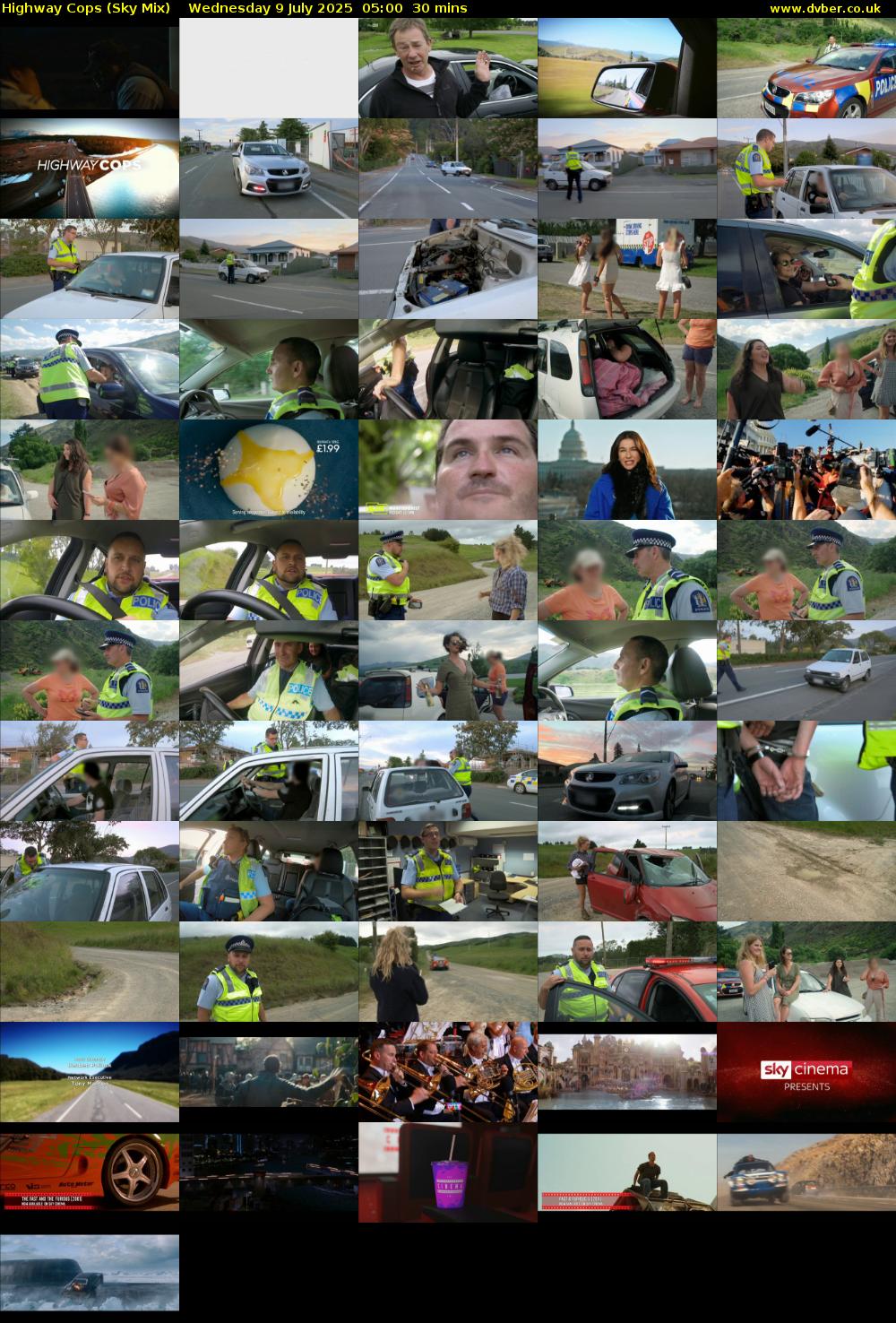 Highway Cops (Sky Mix) Wednesday 9 July 2025 05:00 - 05:30