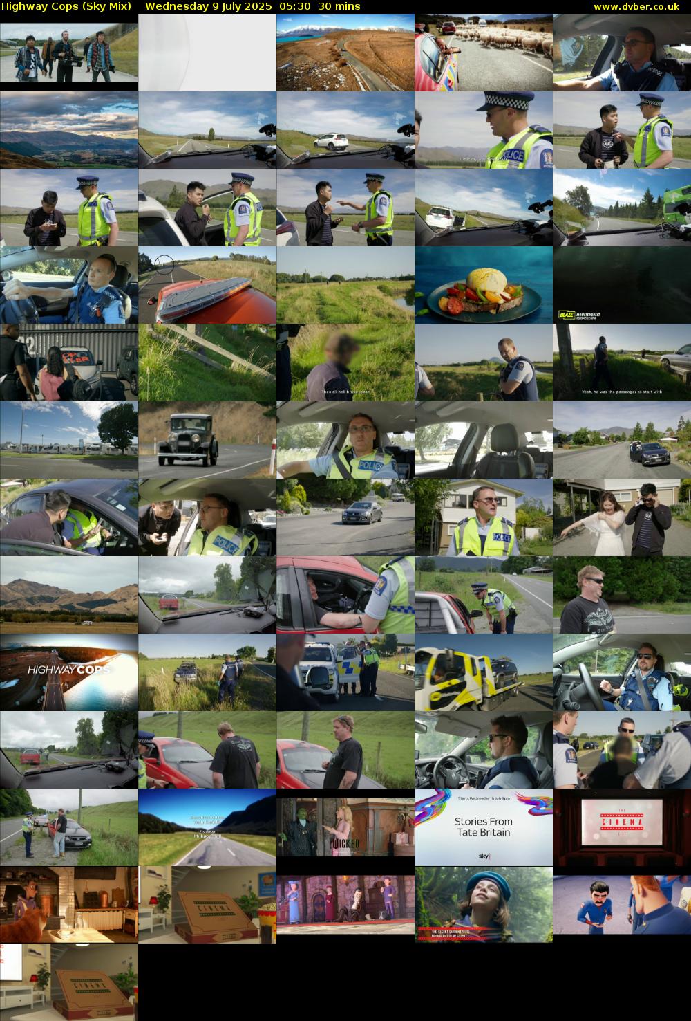Highway Cops (Sky Mix) Wednesday 9 July 2025 05:30 - 06:00