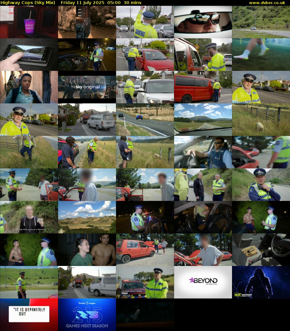 Highway Cops (Sky Mix) Friday 11 July 2025 05:00 - 05:30