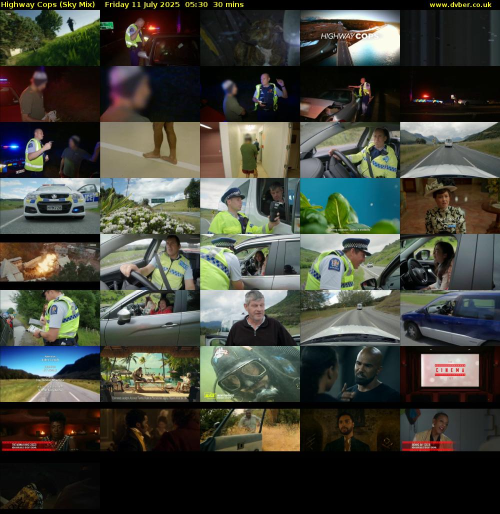 Highway Cops (Sky Mix) Friday 11 July 2025 05:30 - 06:00