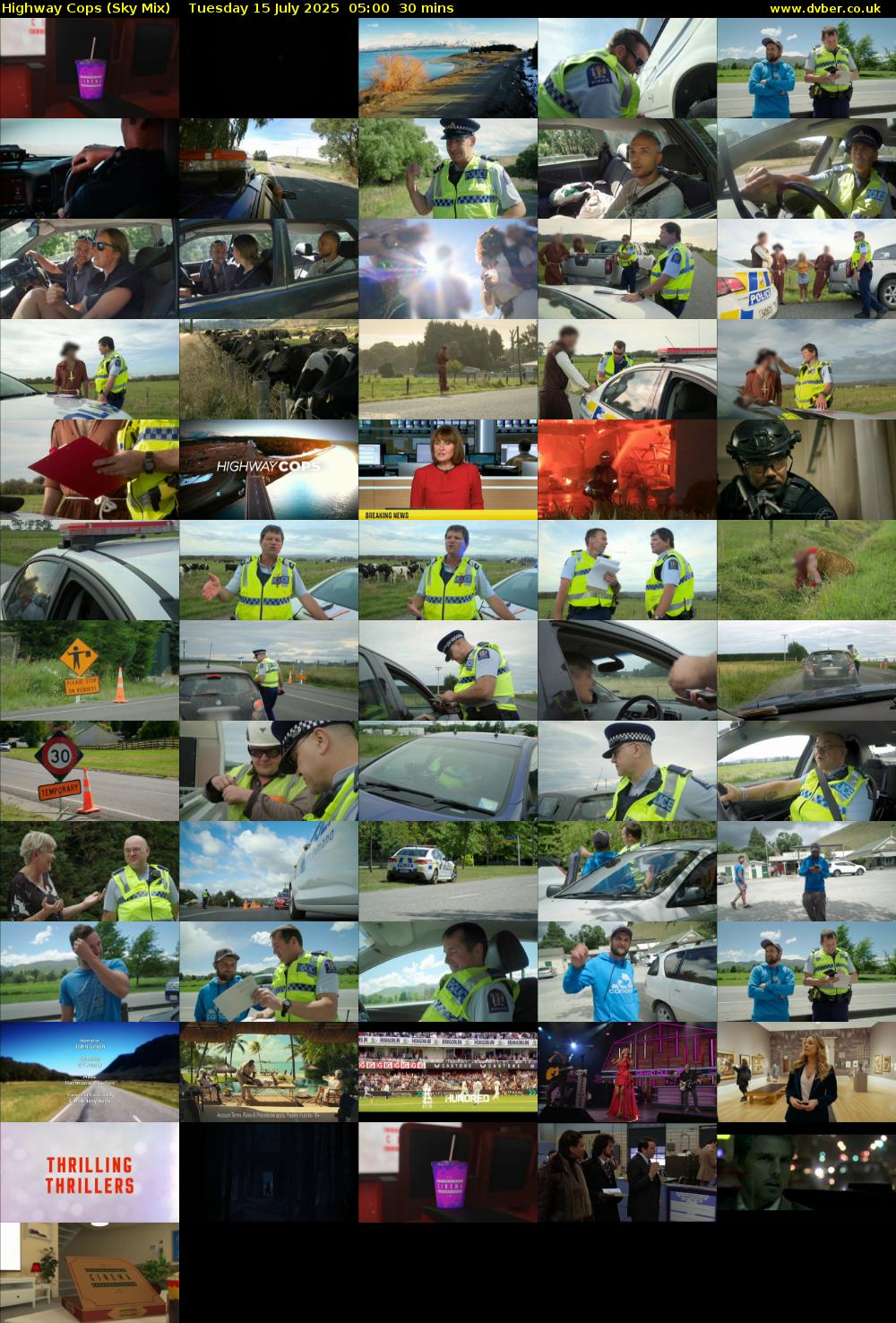 Highway Cops (Sky Mix) Tuesday 15 July 2025 05:00 - 05:30