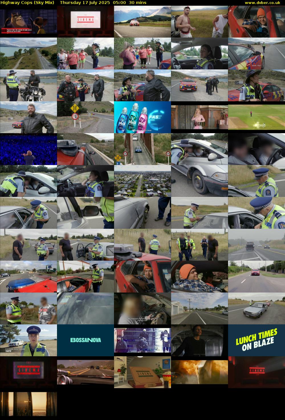 Highway Cops (Sky Mix) Thursday 17 July 2025 05:00 - 05:30