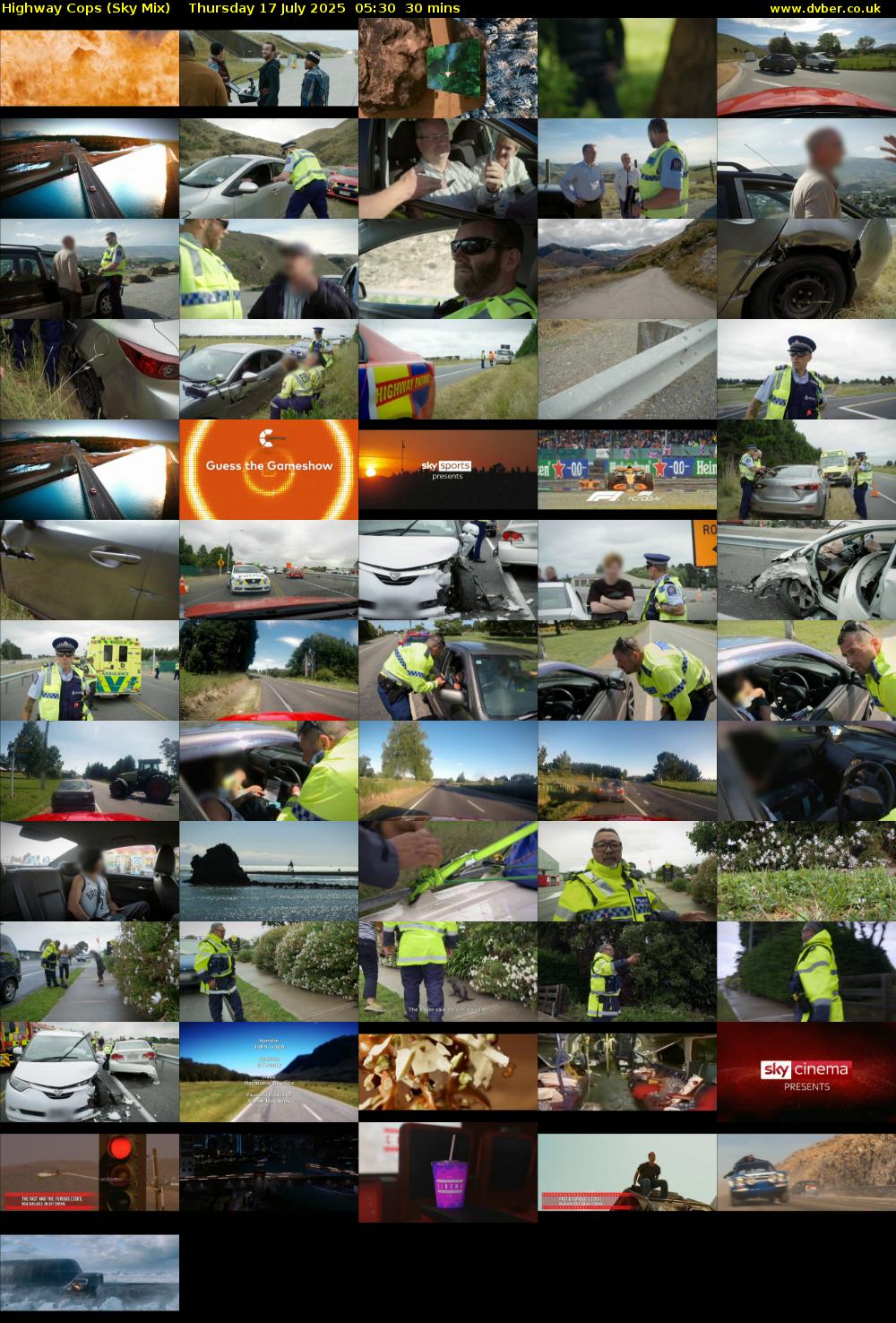 Highway Cops (Sky Mix) Thursday 17 July 2025 05:30 - 06:00