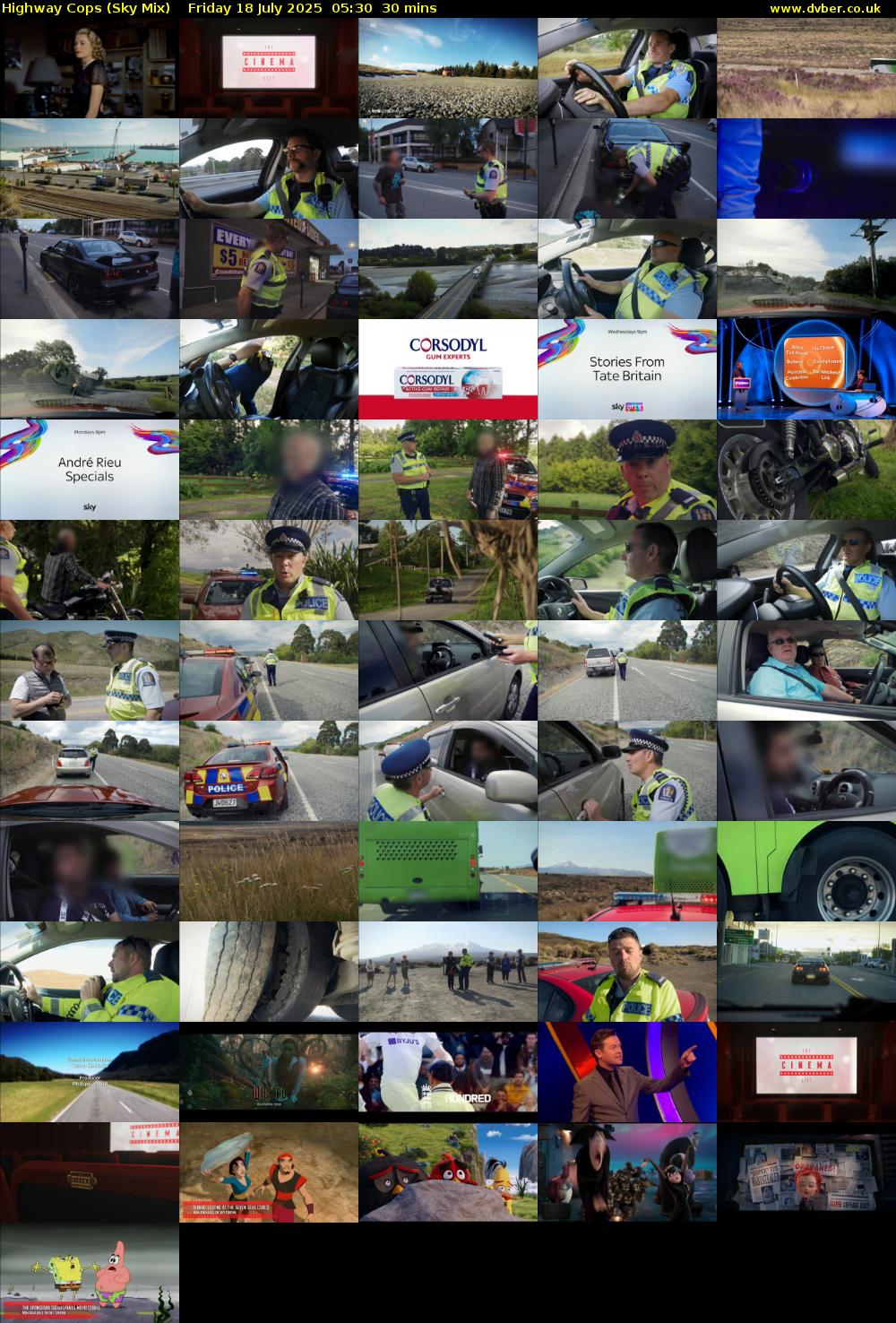 Highway Cops (Sky Mix) Friday 18 July 2025 05:30 - 06:00