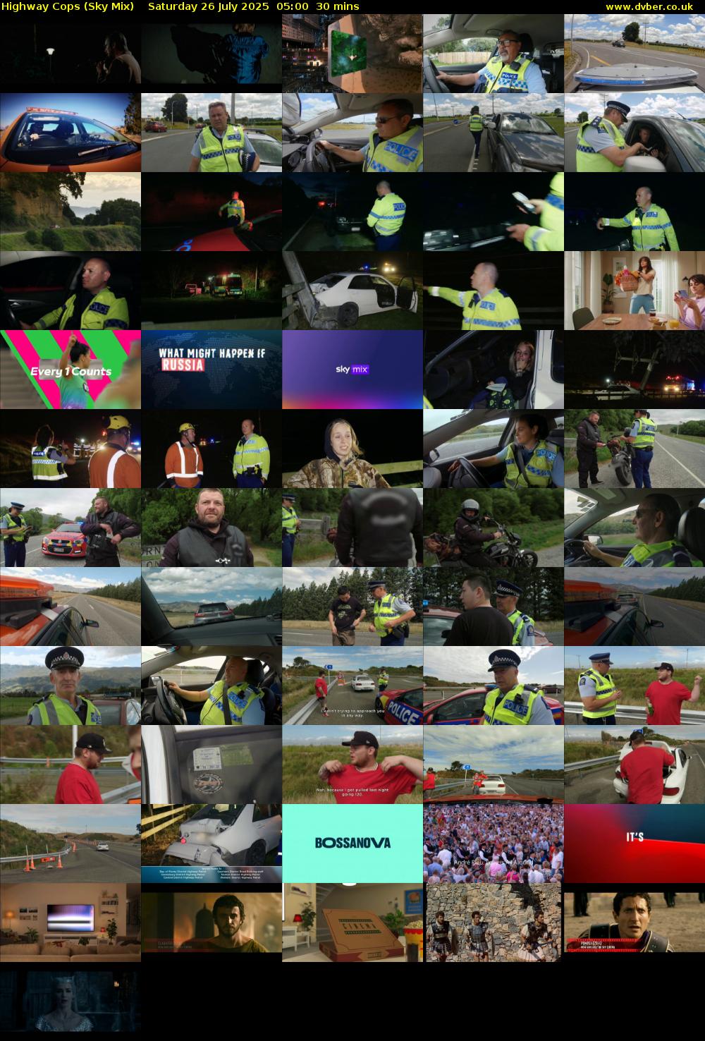 Highway Cops (Sky Mix) Saturday 26 July 2025 05:00 - 05:30