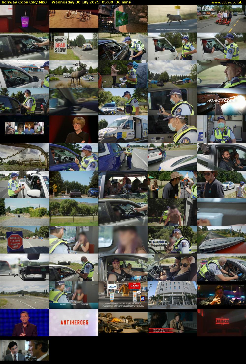 Highway Cops (Sky Mix) Wednesday 30 July 2025 05:00 - 05:30