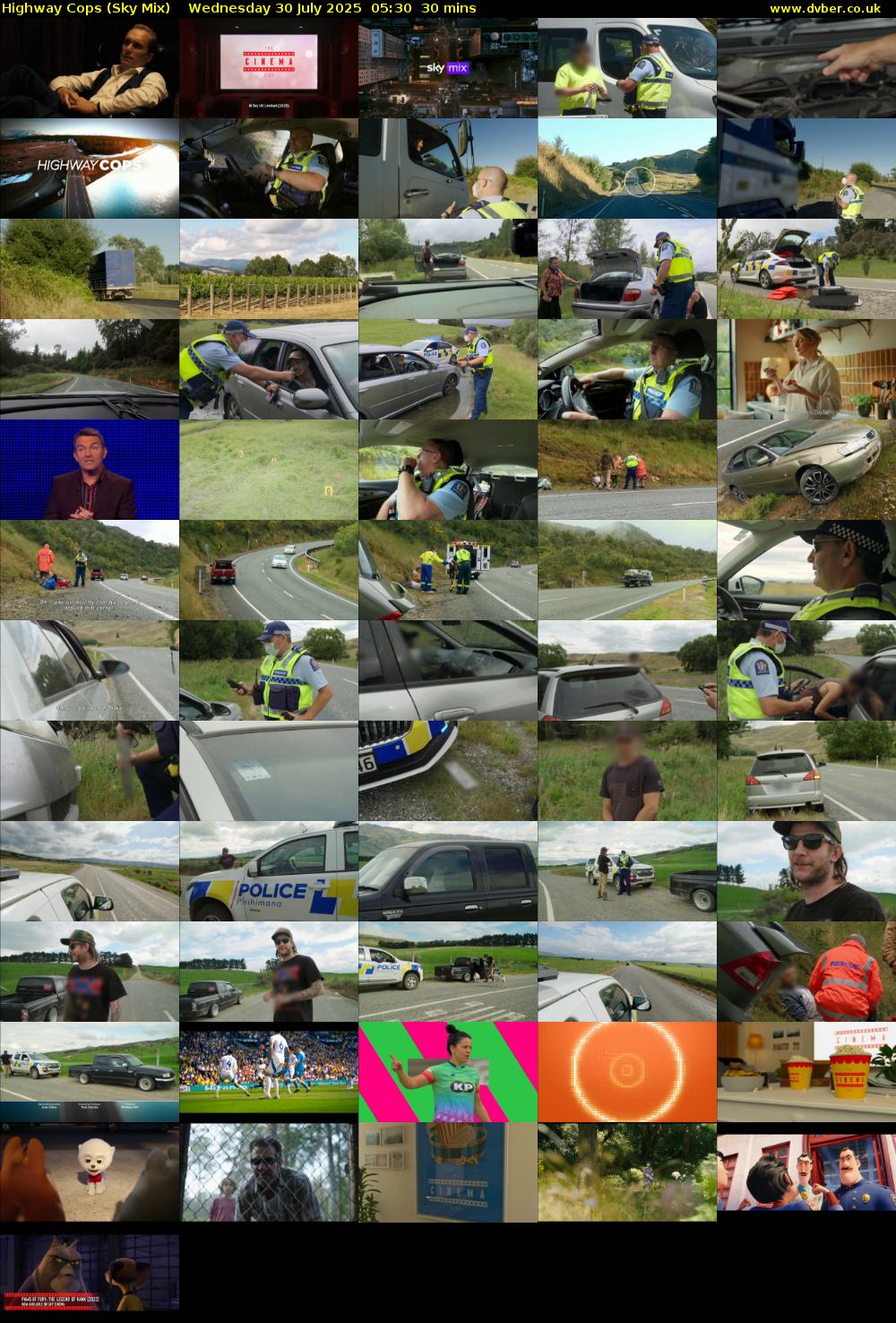 Highway Cops (Sky Mix) Wednesday 30 July 2025 05:30 - 06:00