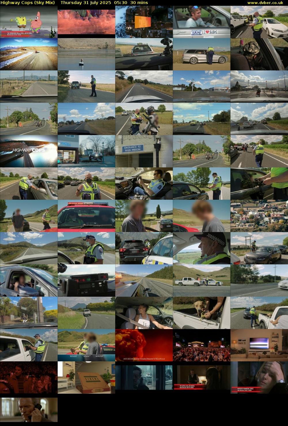 Highway Cops (Sky Mix) Thursday 31 July 2025 05:30 - 06:00