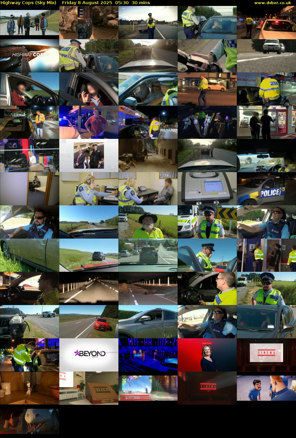 Highway Cops (Sky Mix) Friday 8 August 2025 05:30 - 06:00