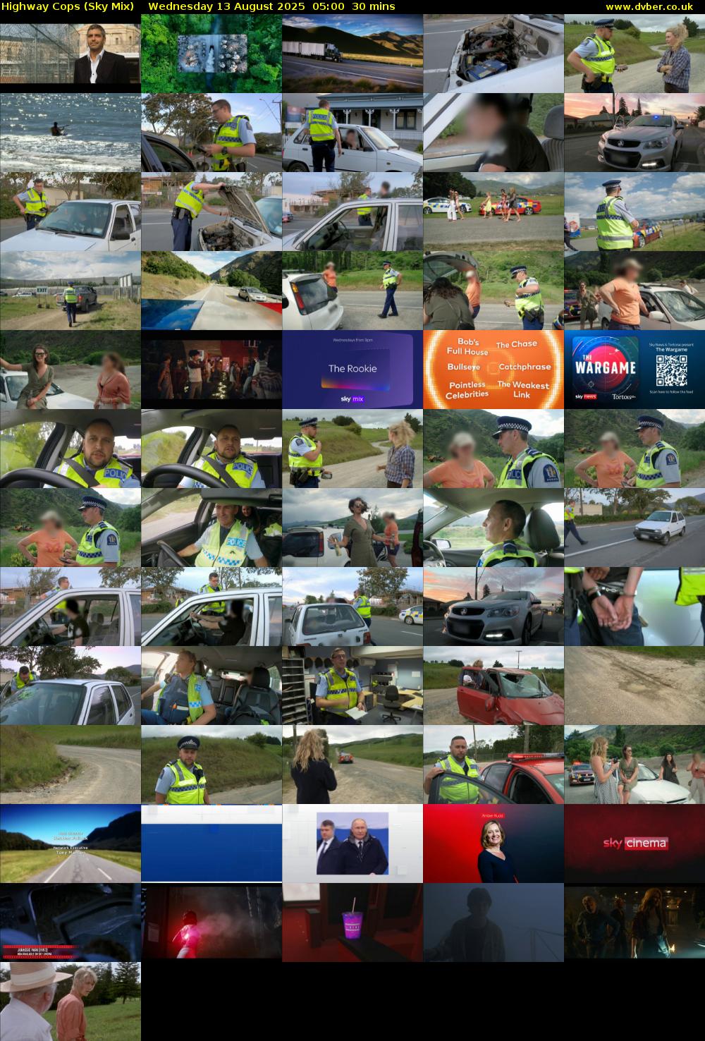 Highway Cops (Sky Mix) Wednesday 13 August 2025 05:00 - 05:30