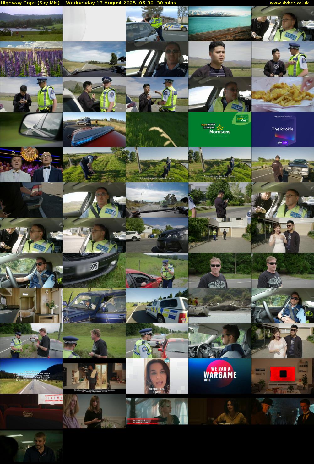 Highway Cops (Sky Mix) Wednesday 13 August 2025 05:30 - 06:00