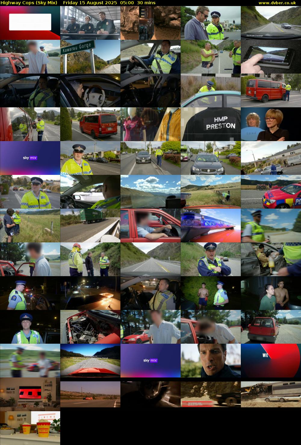 Highway Cops (Sky Mix) Friday 15 August 2025 05:00 - 05:30