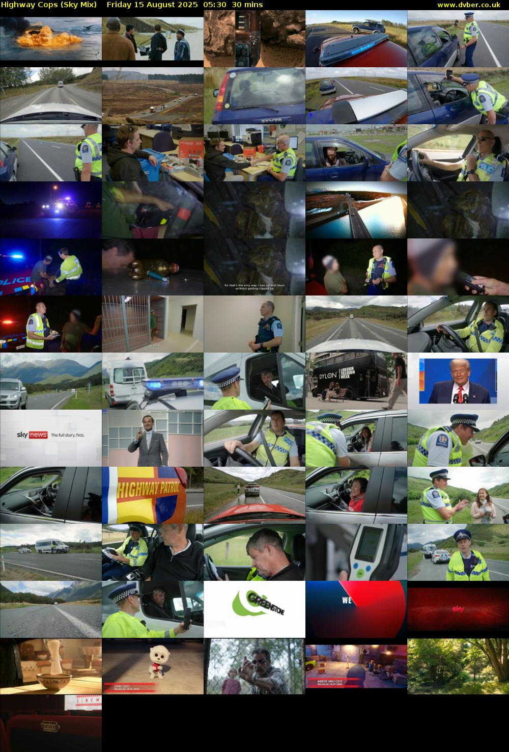 Highway Cops (Sky Mix) Friday 15 August 2025 05:30 - 06:00