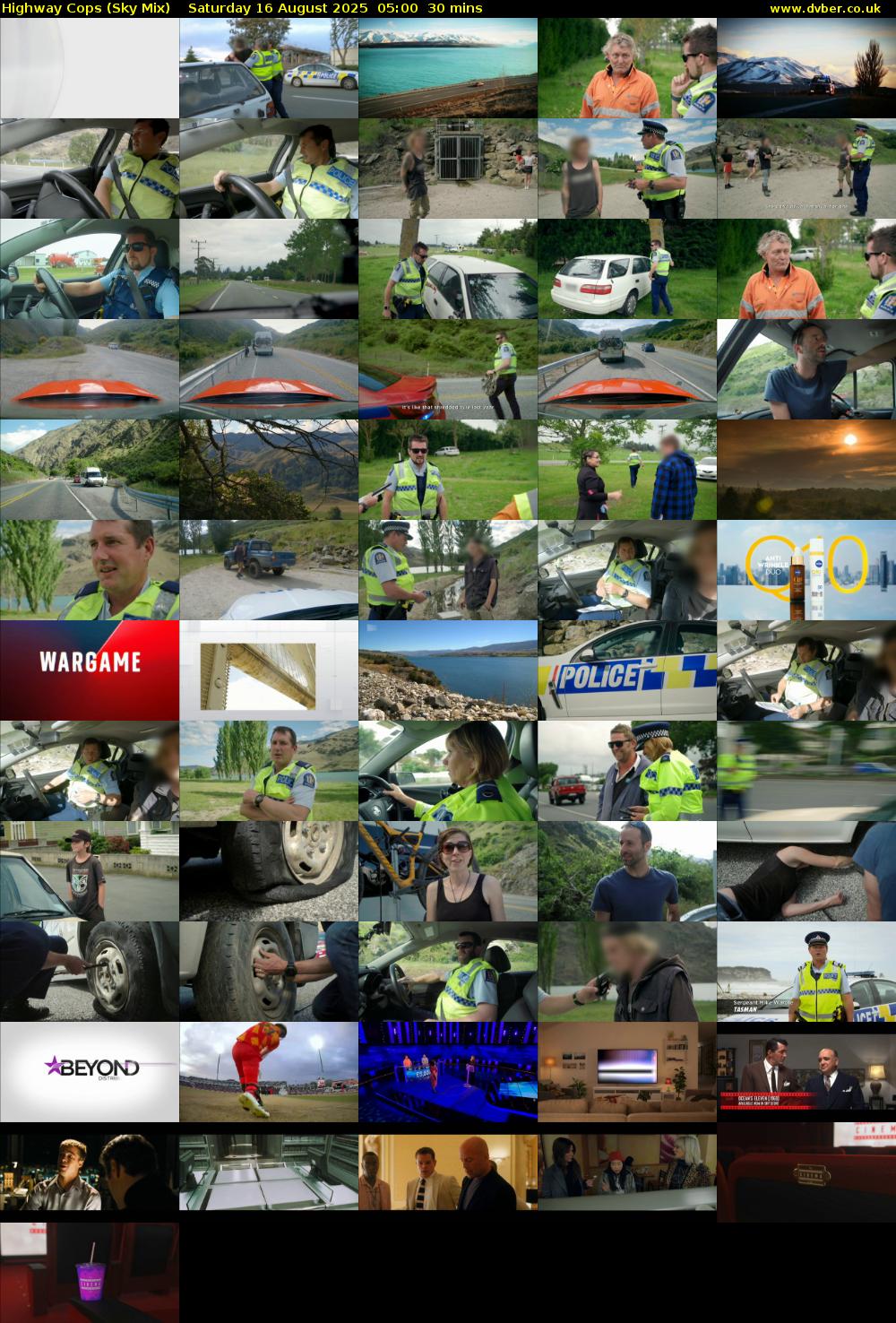 Highway Cops (Sky Mix) Saturday 16 August 2025 05:00 - 05:30