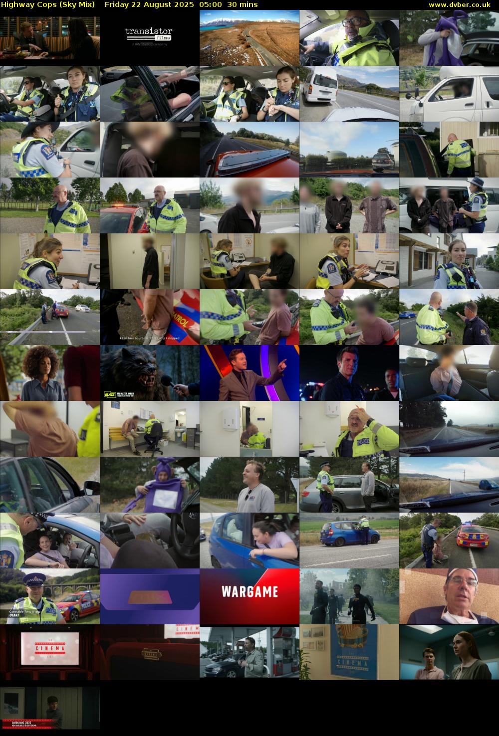 Highway Cops (Sky Mix) Friday 22 August 2025 05:00 - 05:30