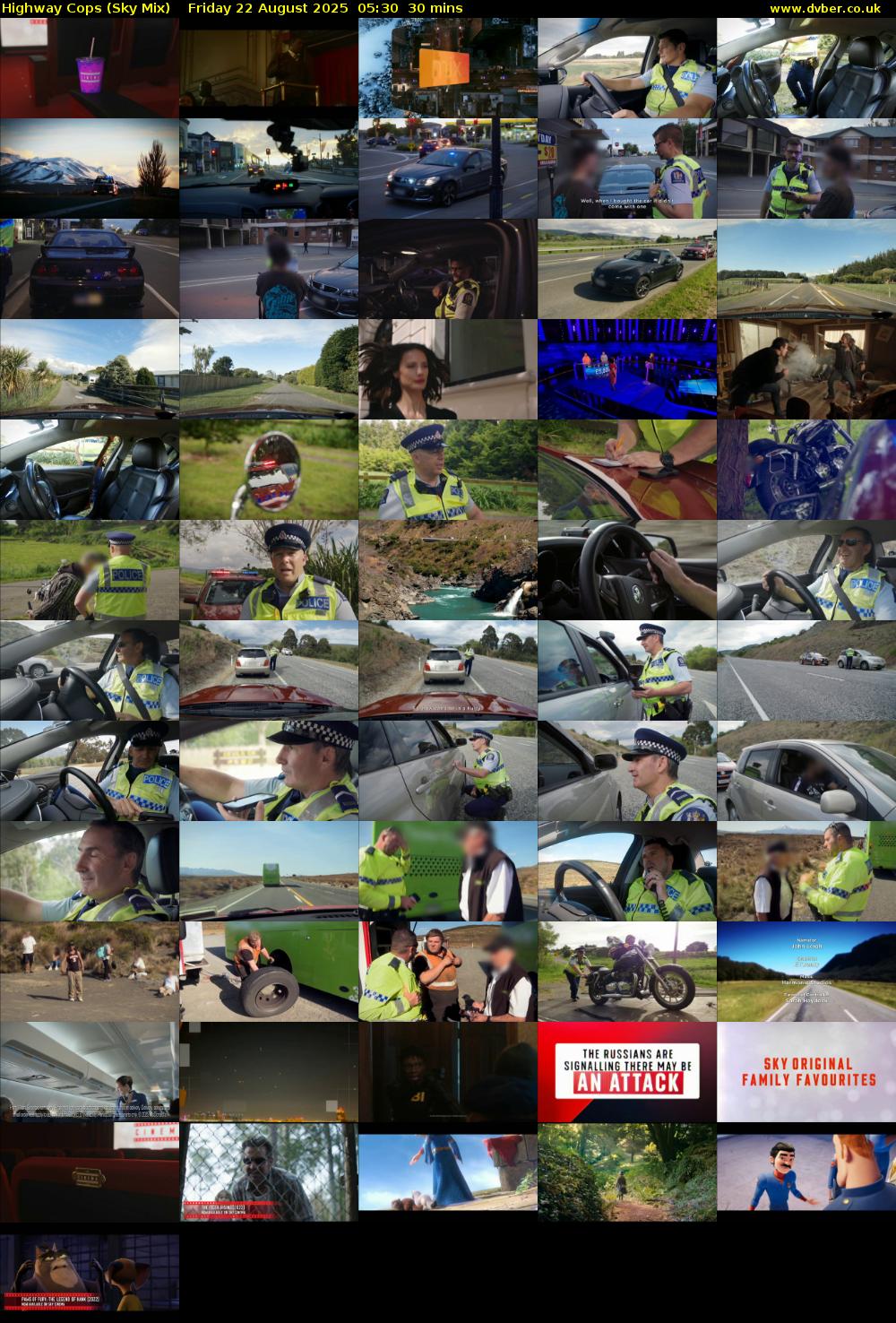 Highway Cops (Sky Mix) Friday 22 August 2025 05:30 - 06:00