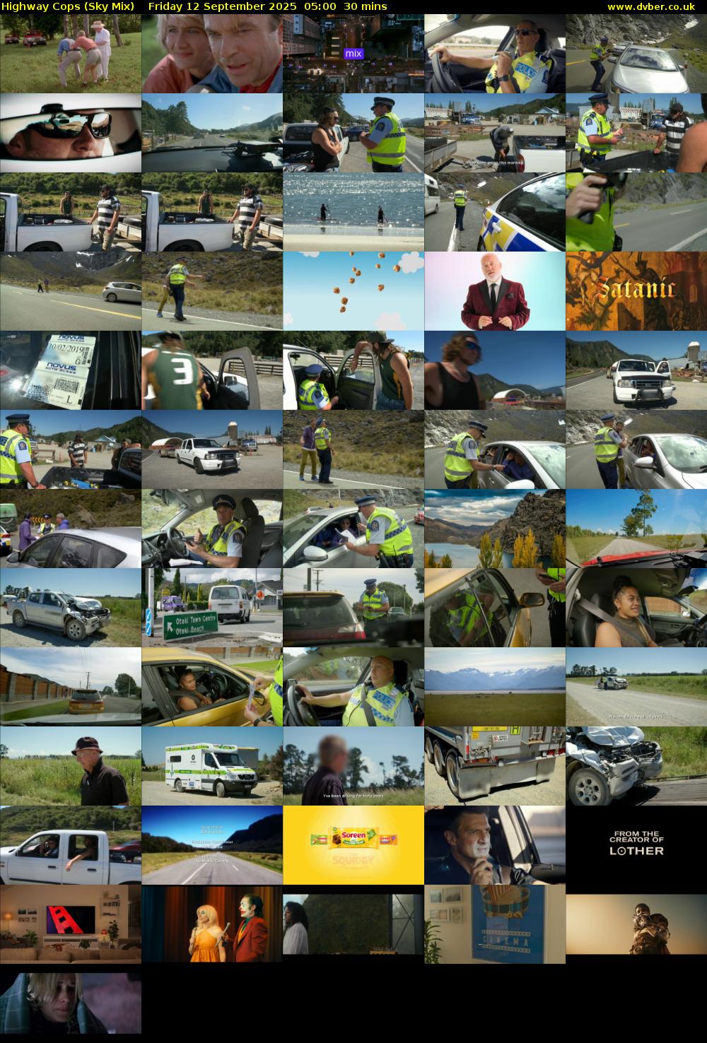 Highway Cops (Sky Mix) Friday 12 September 2025 05:00 - 05:30