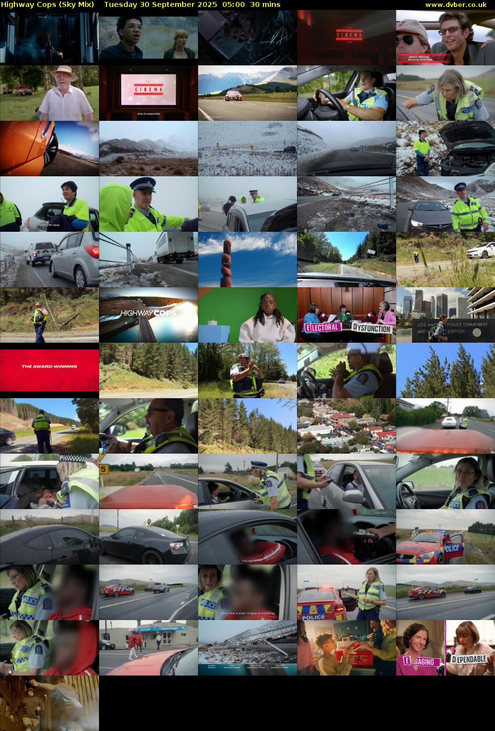 Highway Cops (Sky Mix) Tuesday 30 September 2025 05:00 - 05:30