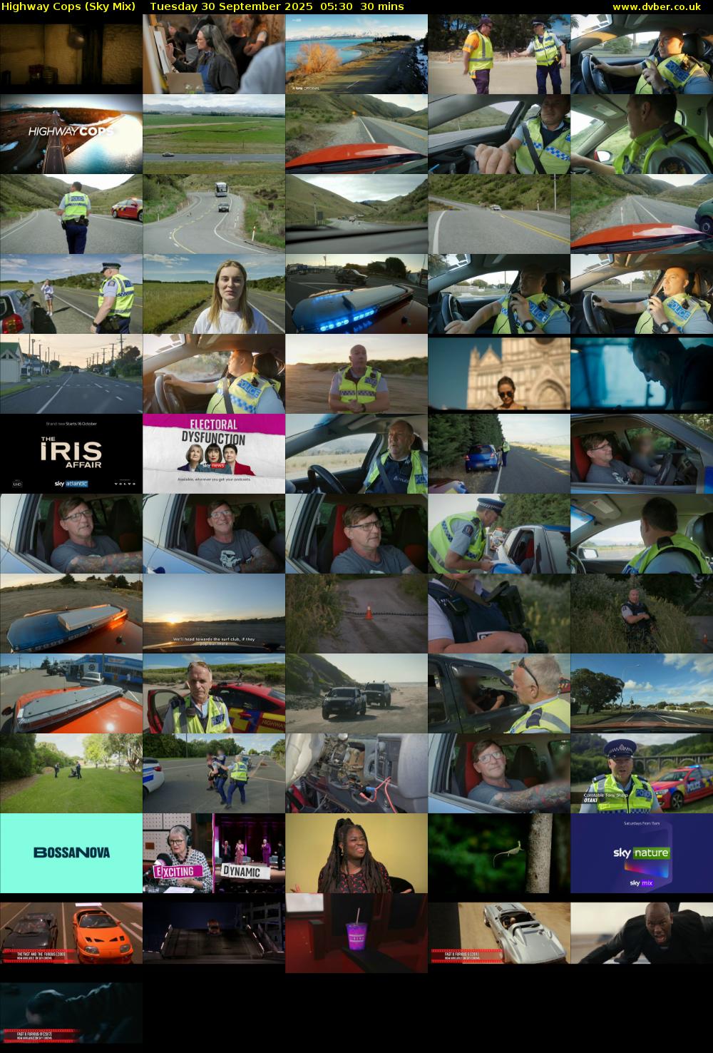 Highway Cops (Sky Mix) Tuesday 30 September 2025 05:30 - 06:00