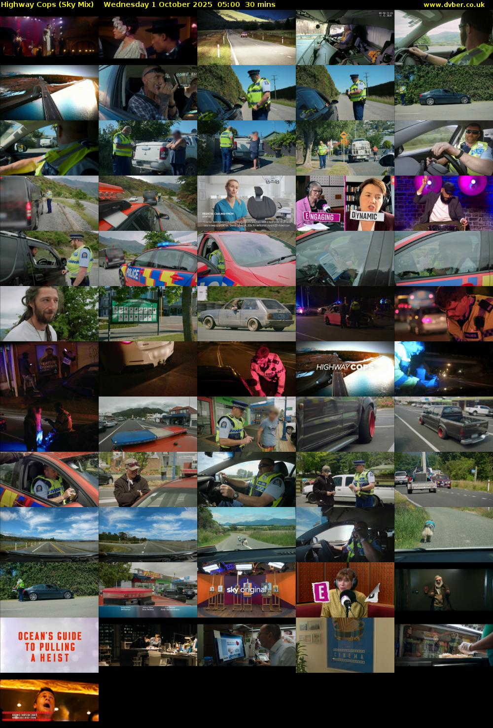 Highway Cops (Sky Mix) Wednesday 1 October 2025 05:00 - 05:30