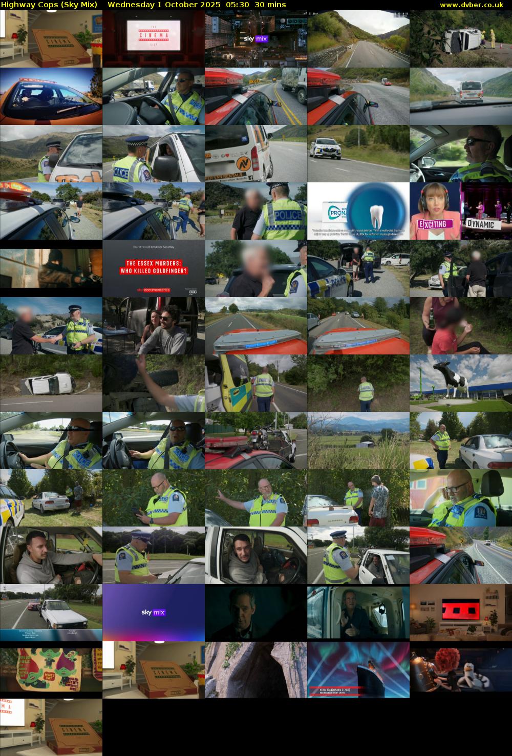 Highway Cops (Sky Mix) Wednesday 1 October 2025 05:30 - 06:00