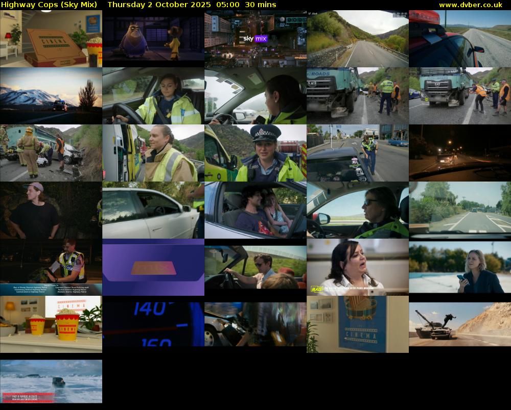 Highway Cops (Sky Mix) Thursday 2 October 2025 05:00 - 05:30