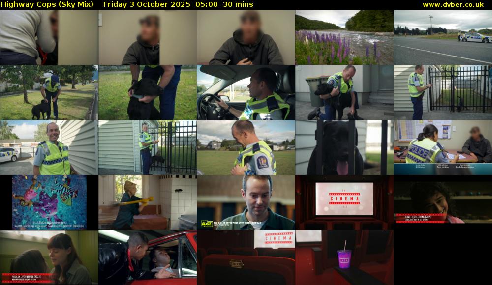 Highway Cops (Sky Mix) Friday 3 October 2025 05:00 - 05:30