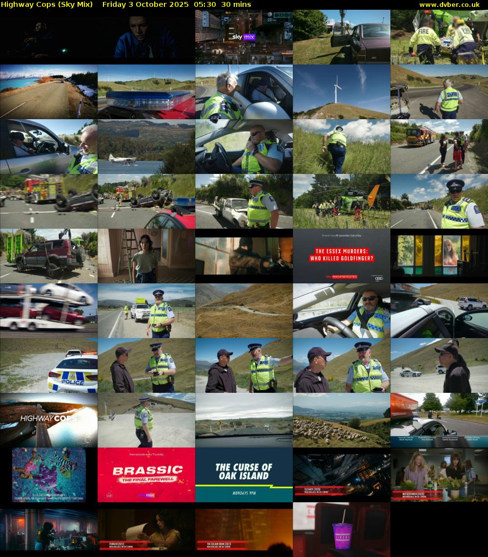 Highway Cops (Sky Mix) Friday 3 October 2025 05:30 - 06:00
