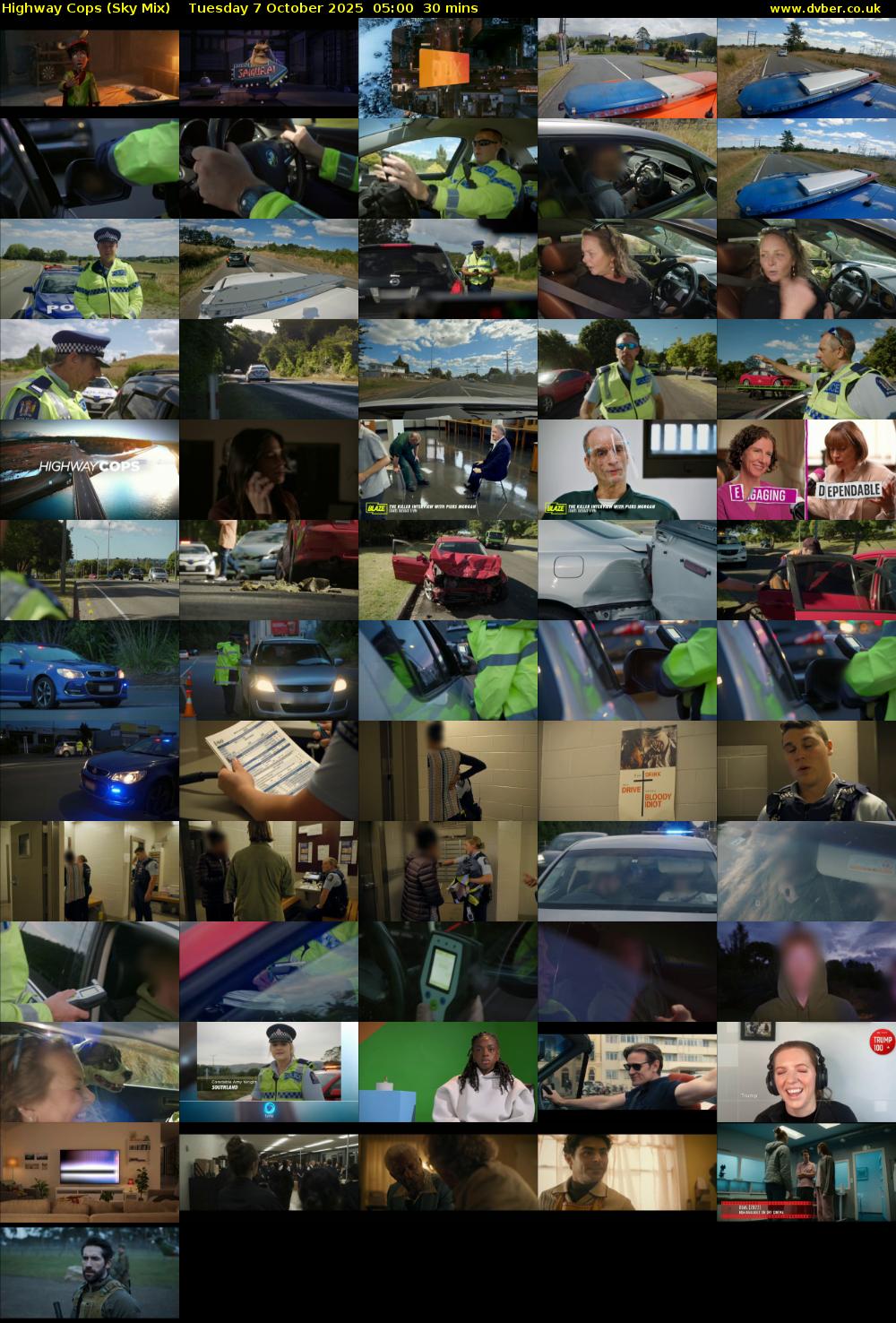 Highway Cops (Sky Mix) Tuesday 7 October 2025 05:00 - 05:30