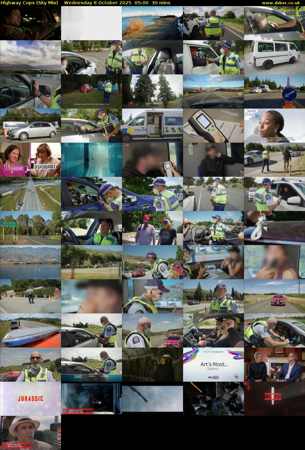 Highway Cops (Sky Mix) Wednesday 8 October 2025 05:00 - 05:30