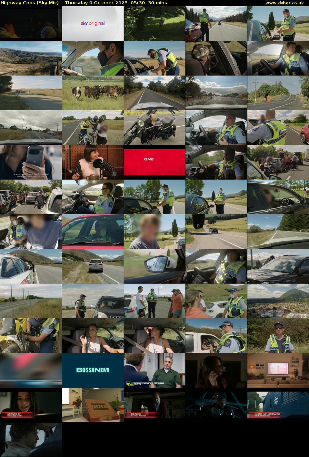 Highway Cops (Sky Mix) Thursday 9 October 2025 05:30 - 06:00