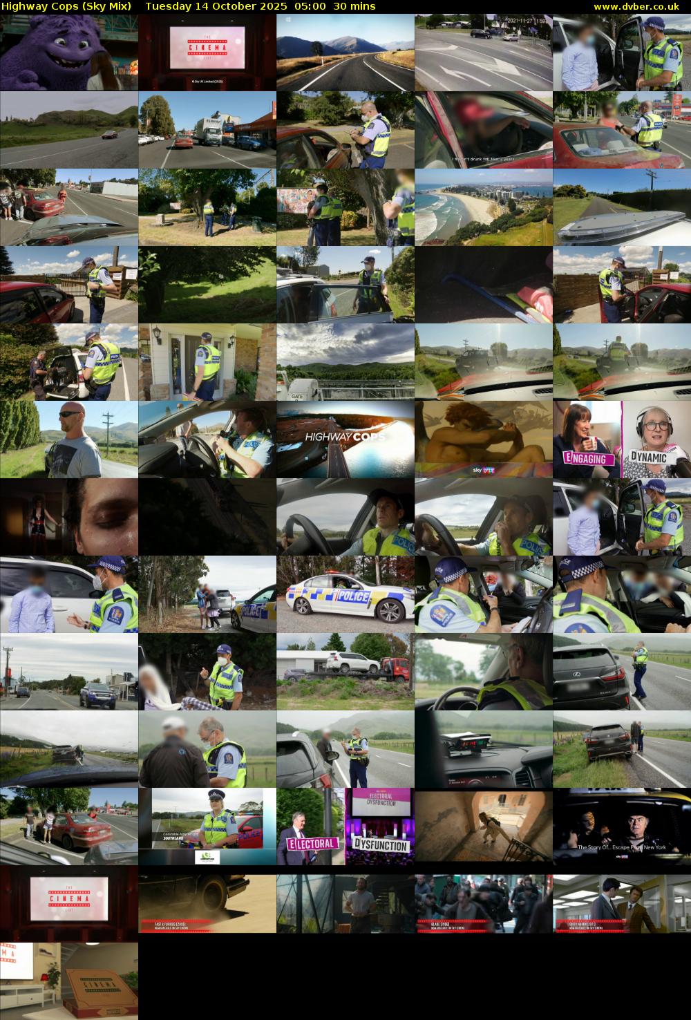 Highway Cops (Sky Mix) Tuesday 14 October 2025 05:00 - 05:30