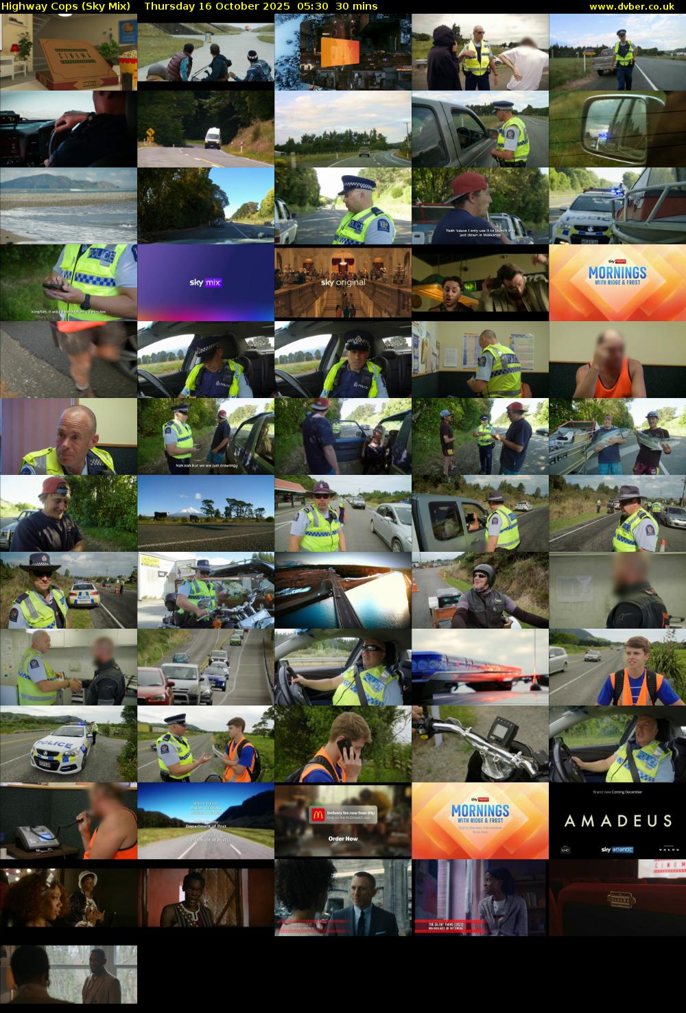 Highway Cops (Sky Mix) Thursday 16 October 2025 05:30 - 06:00