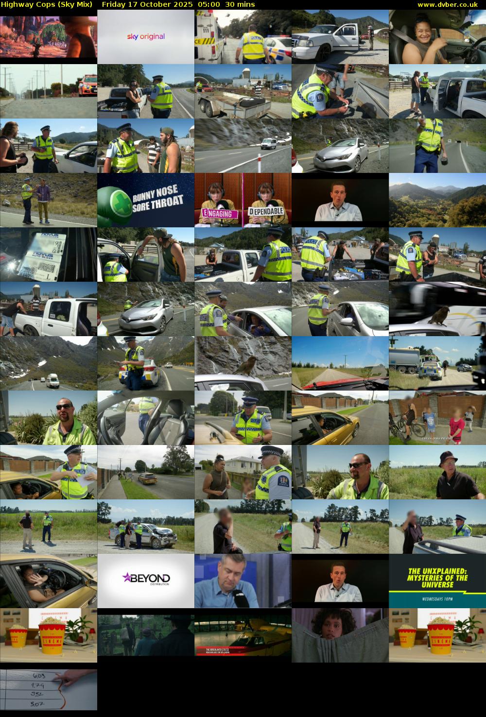 Highway Cops (Sky Mix) Friday 17 October 2025 05:00 - 05:30
